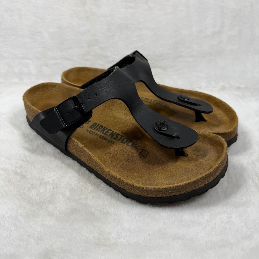 Birkenstock Gizeh Black Birko-Flor Thong Sandals Womens‎ 36 L5 Made in Germany
